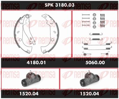 Комплект тормозов, барабанный тормозной механизм REMSA SPK 3180.03