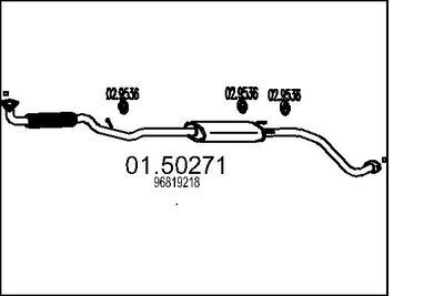 Средний глушитель выхлопных газов MTS 01.50271