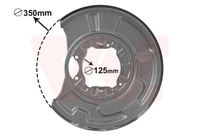 Dubļu sargs, Bremžu disks VAN WEZEL 3041373