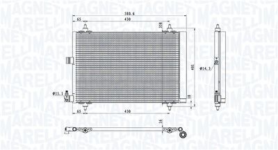 Конденсатор, кондиционер MAGNETI MARELLI 350203908000