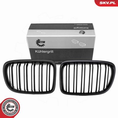 grill BMW komplet L+P,pojedyncza listwa,czarny mat,BMW X1 E84,51117347 ESEN SKV 66SKV231