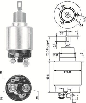 Тяговое реле, стартер MAGNETI MARELLI 940113050274