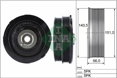 Ременный шкив, коленчатый вал Schaeffler INA 544 0069 10