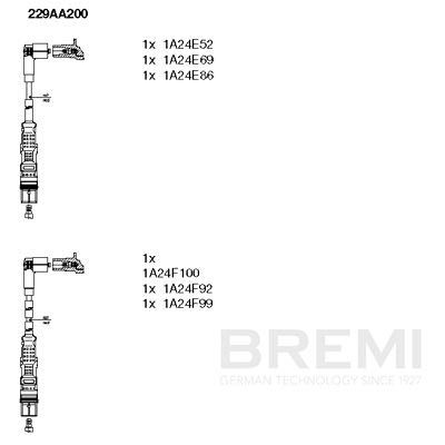 Augstsprieguma vadu komplekts BREMI 229AA200