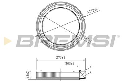 Воздушный фильтр BREMSI FA2003