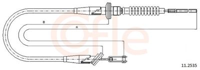 Трос, управление сцеплением COFLE 92.11.2535
