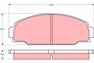 Комплект тормозных колодок, дисковый тормоз TRW GDB3090