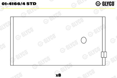 Шатунный подшипник GLYCO 01-4166/4 STD