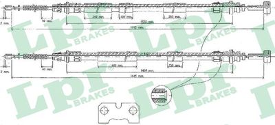Тросик, cтояночный тормоз LPR C0229B
