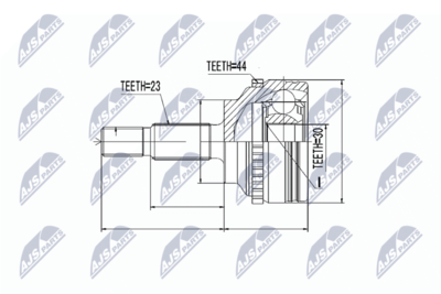 Šarnīru komplekts, Piedziņas vārpsta NTY NPZ-RE-020