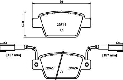 Bremžu uzliku kompl., Disku bremzes HELLA PAGID 8DB 355 020-181