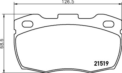 HELLA PAGID 8DB355005861 Bremžu uzliku kompl