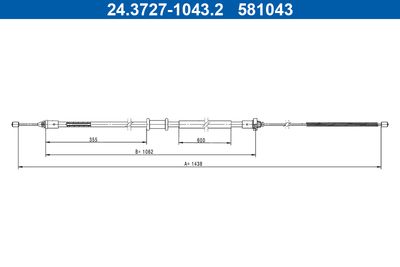 Тросик, cтояночный тормоз ATE 24372710432