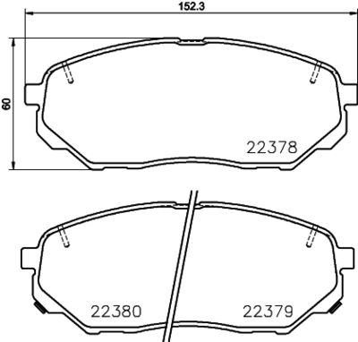 Bremžu uzliku kompl., Disku bremzes HELLA PAGID 8DB 355 024-901