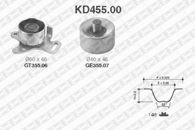 Zobsiksnas komplekts SNR KD455.00
