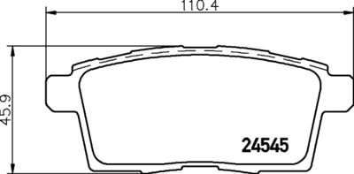 HELLA PAGID 8DB355013261 Bremžu uzliku kompl