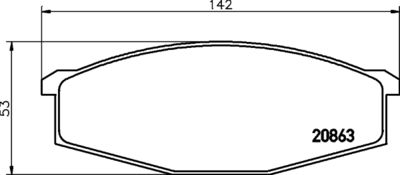Комплект тормозных колодок, дисковый тормоз HELLA PAGID 8DB 355 007-291