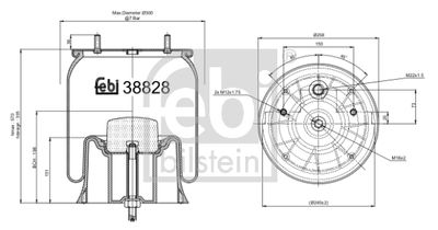 Pneimoatsperes spilvens, Pneimopiekare FEBI BILSTEIN 38828