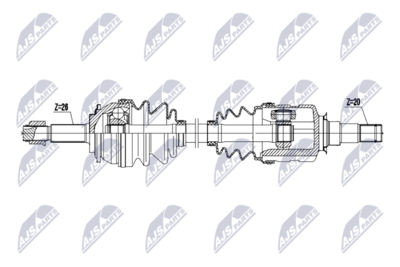 Приводной вал NTY NPW-TY-225