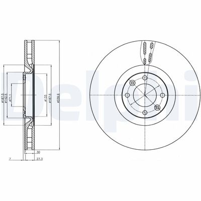 Тормозной диск DELPHI BG9107C