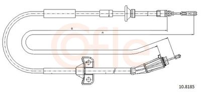 Тросик, cтояночный тормоз COFLE 92.10.8185