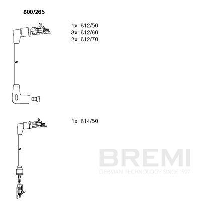 Augstsprieguma vadu komplekts BREMI 800/265