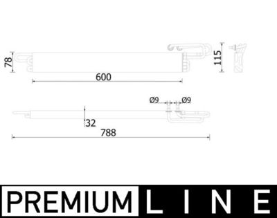 Eļļas radiators, Motoreļļa MAHLE CLC 224 000P