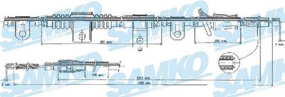 Тросик, cтояночный тормоз SAMKO C1376B