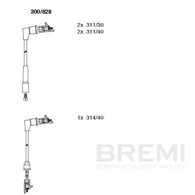 Augstsprieguma vadu komplekts BREMI 300/828