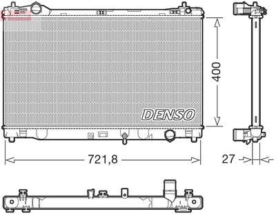 Радиатор, охлаждение двигателя DENSO DRM51021