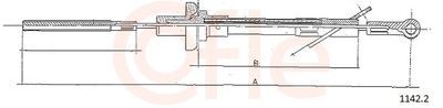 Трос, управление сцеплением COFLE 92.1142.2
