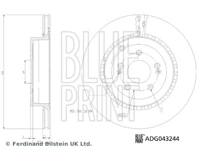 Bremžu diski BLUE PRINT ADG043244