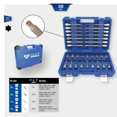 Muciņatslēgu komplekts KS TOOLS BT022032