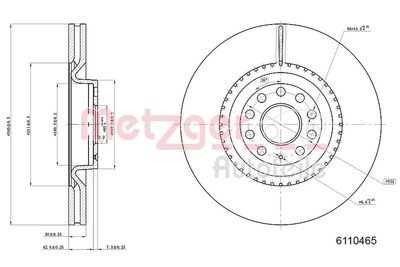Тормозной диск METZGER 6110465