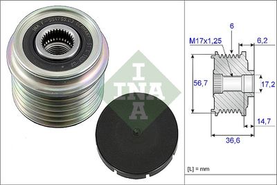 Ģeneratora brīvgaitas mehānisms Schaeffler INA 535 0033 10