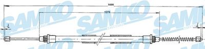 Тросик, cтояночный тормоз SAMKO C0731B