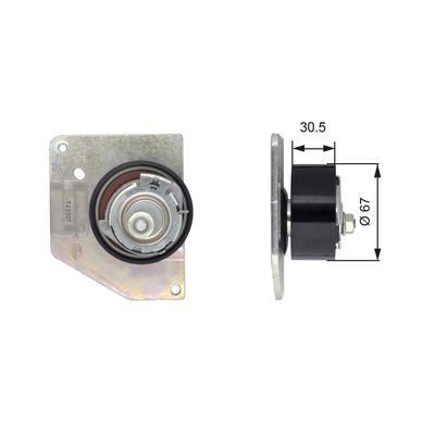 Натяжной ролик, ремень ГРМ GATES T43207