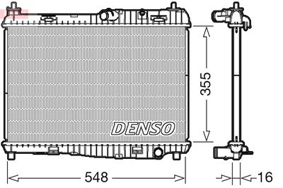 Радиатор, охлаждение двигателя DENSO DRM10043