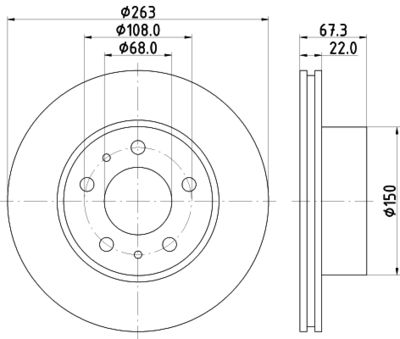 Тормозной диск HELLA PAGID 8DD 355 100-341
