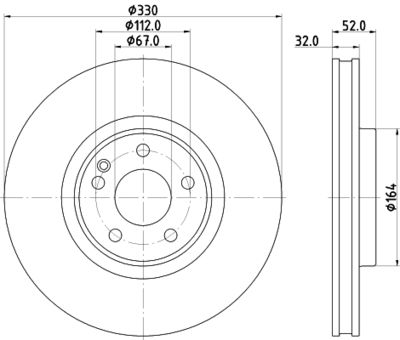 Bremžu diski HELLA PAGID 8DD 355 134-621