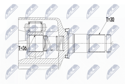 Шарнирный комплект, приводной вал NTY NPW-RE-092