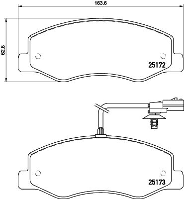 HELLA PAGID 8DB355015311 Bremžu uzliku kompl