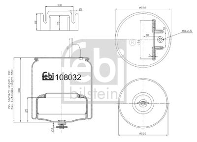 Pneimoatsperes spilvens, Pneimopiekare FEBI BILSTEIN 108032