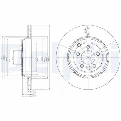 Bremžu diski DELPHI BG9082