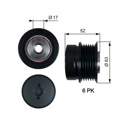 Механизм свободного хода генератора GATES OAP7187