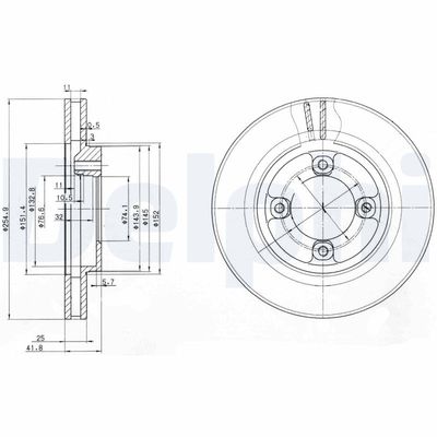 Тормозной диск DELPHI BG3272