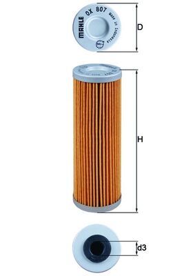 MAHLE OX807 Eļļas filtrs