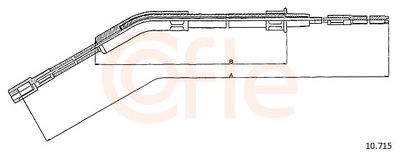 Тросик, cтояночный тормоз COFLE 92.10.715