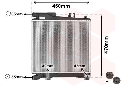 Radiators, Motora dzesēšanas sistēma VAN WEZEL 06002055