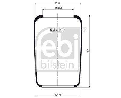Pneimoatsperes spilvens, Pneimopiekare FEBI BILSTEIN 20727